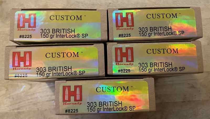 Hornady Custom .303 Brit 150 gr Interlock SP Ammo 