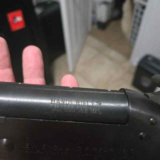 New England handy rifle. 500 SW mag
