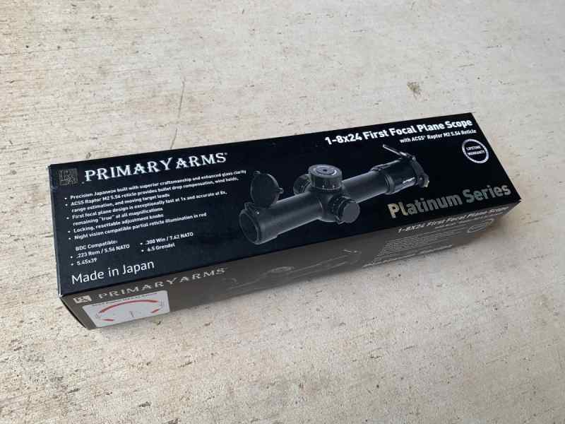Primary Arms PLx 1-8 w/ ACSS Raptor M2 Reticle