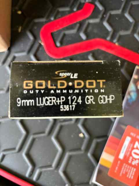 124gr +P 9mm Speer Gold Dot