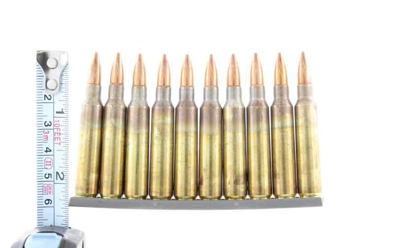 5,56x45/.223 Cal FMJ Count Of Ten Military Ammo