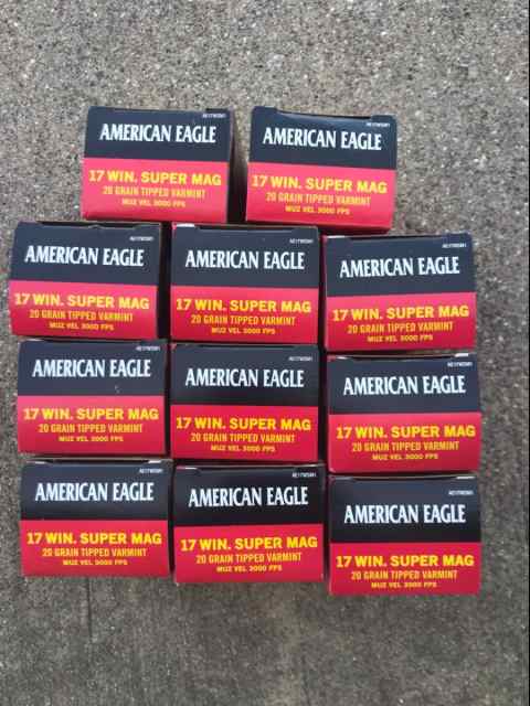 Hard 2 Find 17 WSM Ammo American Eagle 17g Varmint