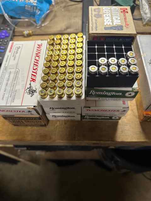 9mm/ 40 cal/ 30-30/ 17 hmr and two 31 round Glock 