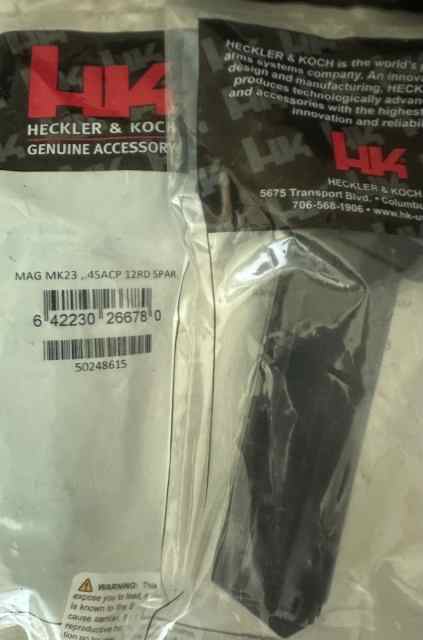 H&amp;K MK23 or USP 45 12rd magazines HK (pair)