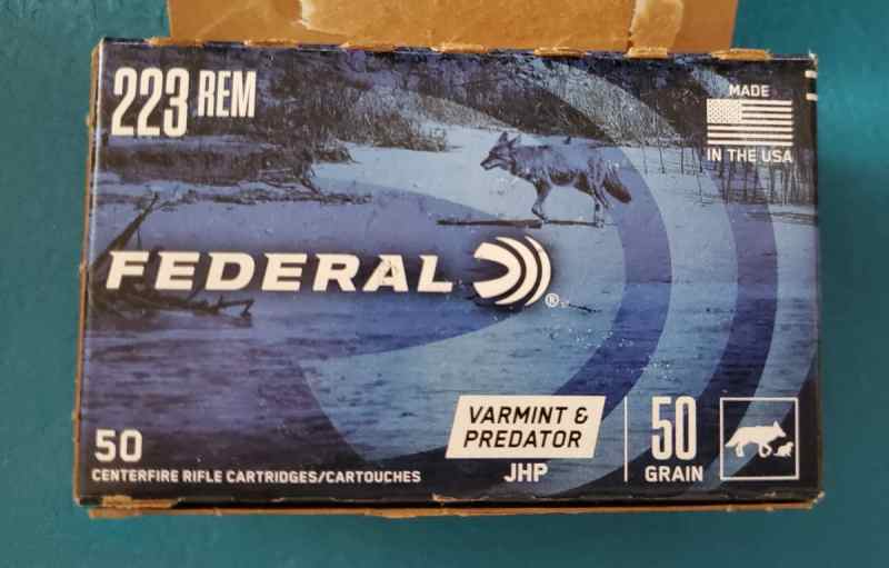 Federal Varmint &amp; Predator 223 REM 50 Grain JHP