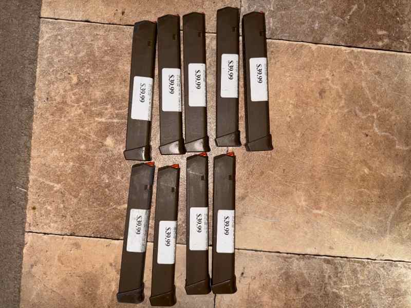 Glock OEM 33 round mags FDE 9mm