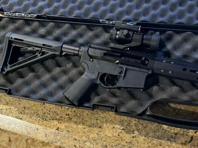 Custom AR-15 Carbine with red dot/ laser sight