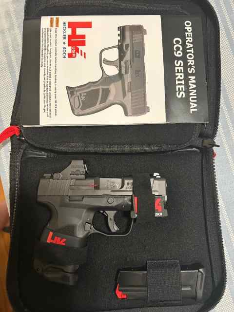 HK CC9 with green dot, extra mags and IWB holster